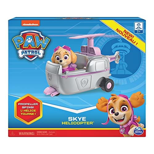 PAW Patrol Vehículo de helicóptero Skye's con Figura Coleccionable, para niños Mayores de 3 años