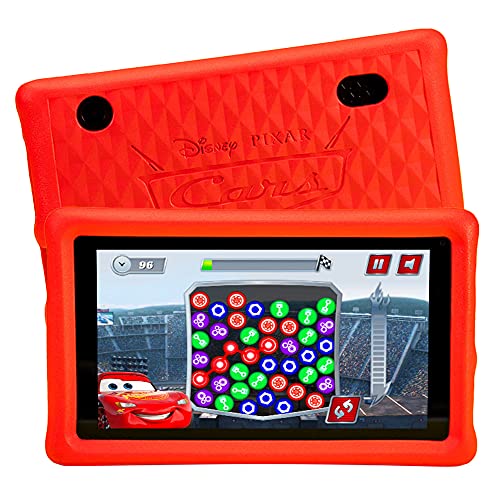 Pebble Gear Kids Tablet 7 "- Disney Pixar Cars Pad con Estuche Protector para niños, Control Parental Completo, Filtro de luz Azul para niños, más de 500 Juegos, apps y e-Books, Wi-Fi, 16 GB