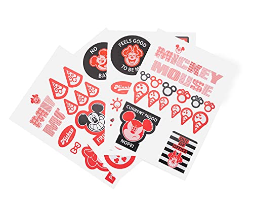 Pegatinas Mickey y Minie impermeables y reutilizables. Paquete de pegatinas: 50 stickers Disney, optimas pegatinas para móvil, ordenador, tablet, etiqueta para botellas