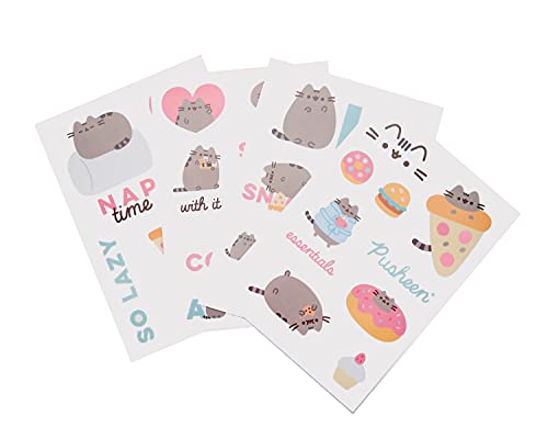 Pegatinas Pusheen impermeables y reutilizables. Paquete de pegatinas: 16 stickers, optimas pegatinas para móvil, ordenador, tablet, etiqueta para botellas