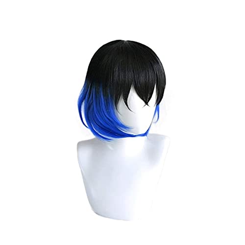 Pelucas de Cosplay Lusha Anime Hashibira Inosuke Disfraz de pelo sintético con gorra de peluca gratis