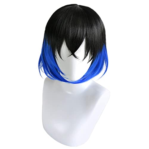 Pelucas de Cosplay Lusha Anime Hashibira Inosuke Disfraz de pelo sintético con gorra de peluca gratis