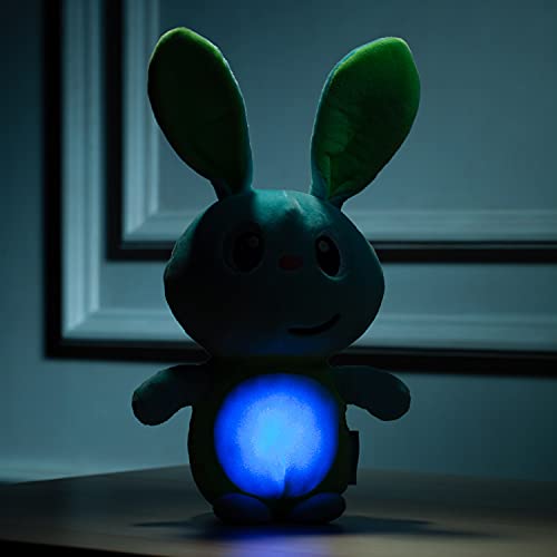 Peluche Conejo Musical. Gusy Luz® Molto. 3 Diferentes melodías en una manita y Luces relajantes en la Otra manita. Ligero y practico. Recién Nacidos