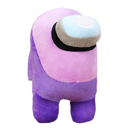 Peluches Among Us, Plush Crewmate Among Us Matanza de Hombre Lobo Espacial, muñeco de Personaje del Juego - 20 cm (Morado Sombra)