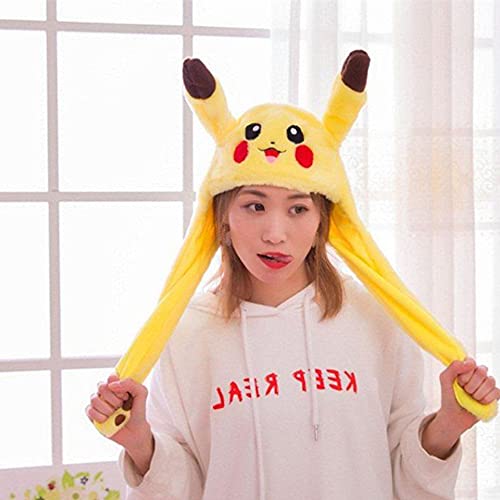 PenuSpt Gorro de peluche con forma de conejo, gorro móvil de peluche, bonito conejo, sombrero de peluche con forma de animal, ideal como regalo para niños, niñas, novias