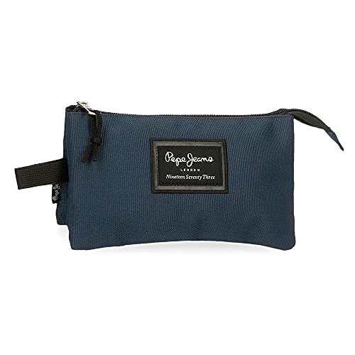 Pepe Jeans Aris Estuche Triple Azul 22x12x5 cms Poliéster