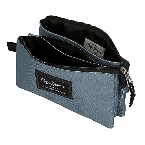 Pepe Jeans Aris Estuche Triple Azul 22x12x5 cms Poliéster