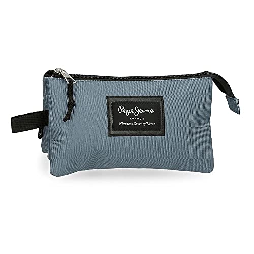 Pepe Jeans Aris Estuche Triple Azul 22x12x5 cms Poliéster