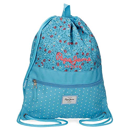 Pepe Jeans AVA Mochila Saco Azul 35x44 cms Poliéster