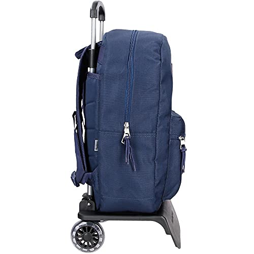 Pepe Jeans Cross Mochila con Carro Azul 32x44x15 cms Poliéster 21.12L