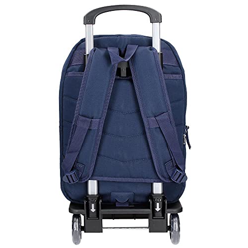 Pepe Jeans Cross Mochila con Carro Azul 32x44x15 cms Poliéster 21.12L