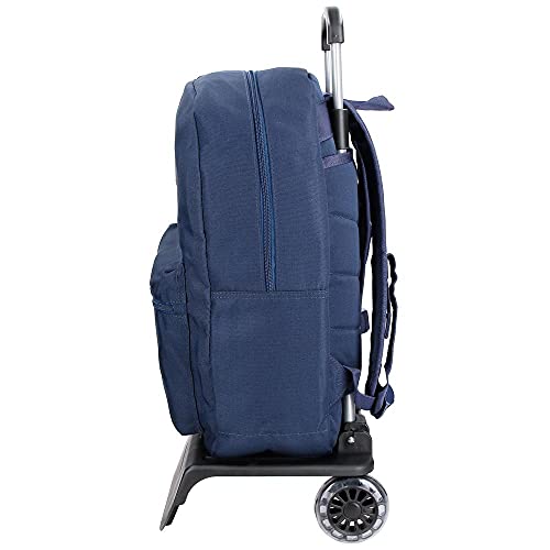 Pepe Jeans Cross Mochila con Carro Azul 32x44x15 cms Poliéster 21.12L