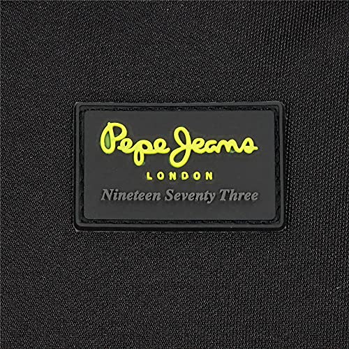 Pepe Jeans Milton Estuche Redondo Negro 23x9x9 cms Poliéster