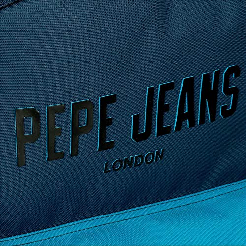 Pepe Jeans Skyler Estuche Tres Compartimentos Azul 22x12x5 cms Poliéster