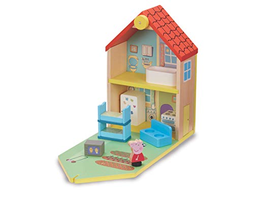 Peppa Pig 07213 Casa familiar de madera, multicolor