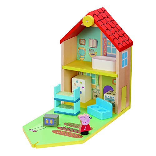 Peppa Pig 07213 Casa familiar de madera, multicolor