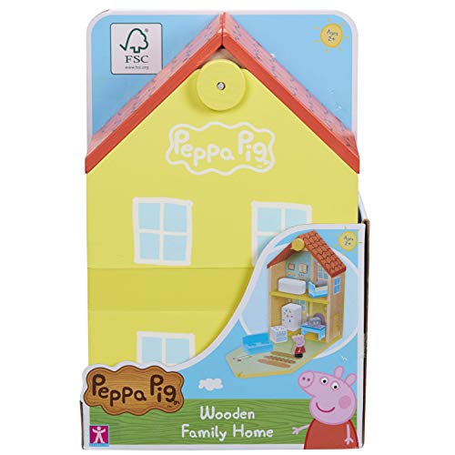 Peppa Pig 07213 Casa familiar de madera, multicolor