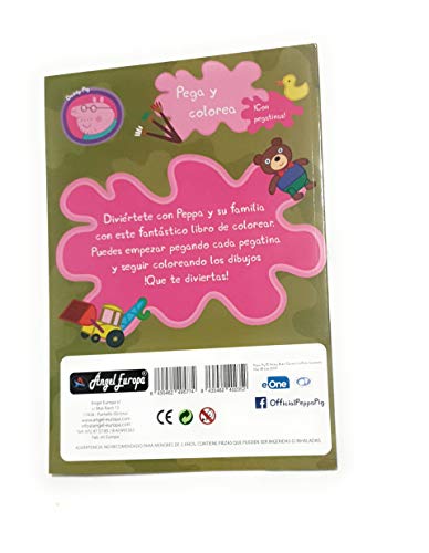 Peppa Pig Cuaderno Para Colorear 40 Dibujos Y Pegar 40 pegatinas Diviértete con Peppa y su Familia Pega y Colorea Con Pegatinas