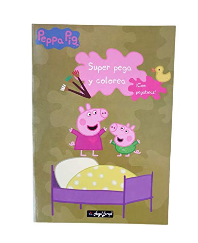 Peppa Pig Cuaderno Para Colorear 40 Dibujos Y Pegar 40 pegatinas Diviértete con Peppa y su Familia Pega y Colorea Con Pegatinas