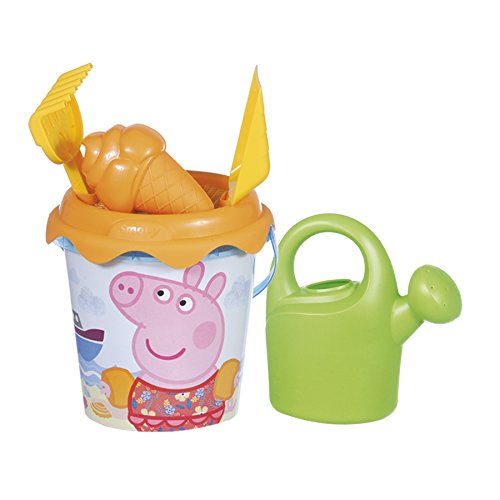 Peppa Pig Cubo de Playa Completo, Multicolor (Smoby 40237)