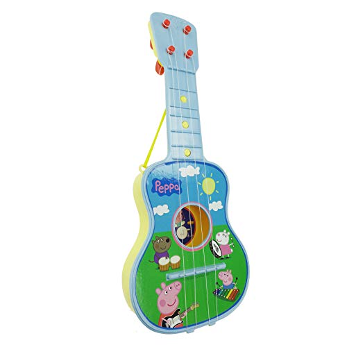 Peppa Pig - Guitarra en estuche, 4 cuerdas (Claudio Reig 2339.0), colores surtidos