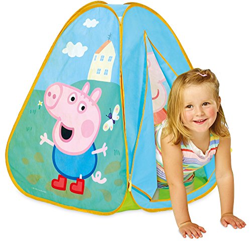 Peppa Pig KidActive - Tienda de campaña Plegable para Interiores o Exteriores, portátil, diseño de Peppa Pig y George