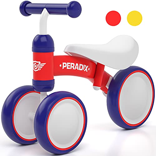 Peradix Bicicleta Niño, Adecuado para Niños de 10 Meses,1 Año y 2 Años, Correpasillos Bebe, Juguetes Bebes Triciclos, Bici Sin Pedales para los Niña y Niño, Original Bebes y Niños (Rojo)