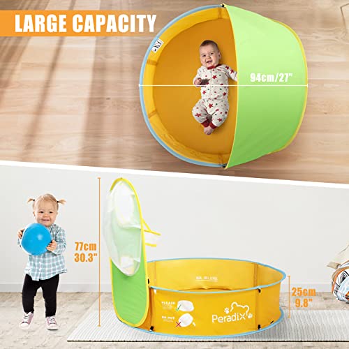 Peradix Tienda de Playa para Bebés Portátiles, Piscina de Bolas Bebe de Campaña para bebés con Techo Pop-up Piscina Bebe Desmontable de Vacaciones en la Playa al Aire Libre Interior y Exterior