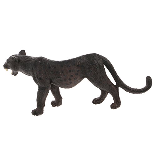 perfeclan Realista Negro Pantera Animal De La Fauna Estatuilla Figura De Modelo De Juguete De Regalo De Los Niños