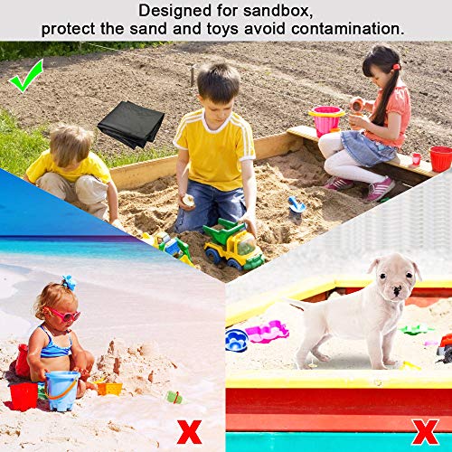 PERFETSELL Funda Arenero 120 x120 cm Cubierta para Arenero Infantil y Mueble Funda Impermeable Arenero Cubierta Cuadrado Funda de Tela Oxford Plegable para Sandbox Mueble Piscina Cuadradas 120x120 cm