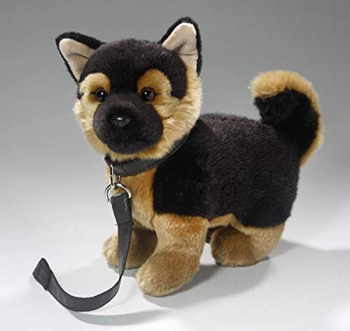 Perro Pastor con Correa de Perro de Peluche, 22cm de Largo y 20cm de Alto de Carl Dick 3322