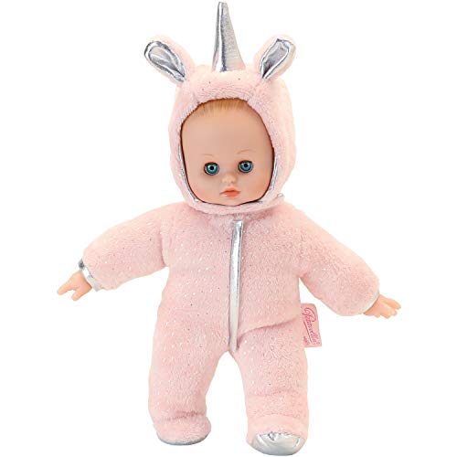 Petitcollin-ANIBABIES 28 cm Lili Rose la Licorne Muñecos bebé, Color Rosa (682809)