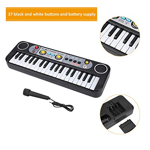 Piano Teclado Electronico para Ninos, 37 Teclas Piano Teclado Electrico Digital Juguete Educativo de Instrumentos Musicales con Microfono