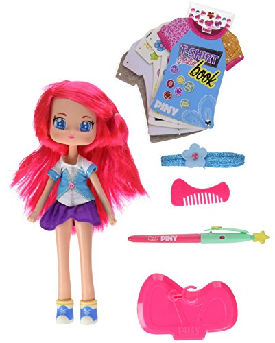 Piny Fashion Doll PINY - Muñeca Michelle con libro de diseño (Famosa 700014142)