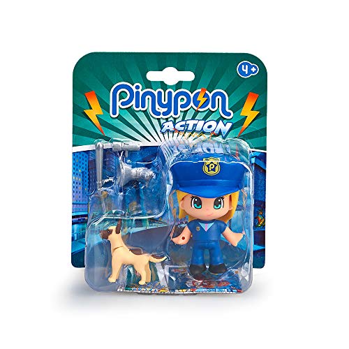 Pinypon Action - Figura Emergencia con Perro, Multicolor (Famosa 700015151), 1 unidad, (modelo surtido)