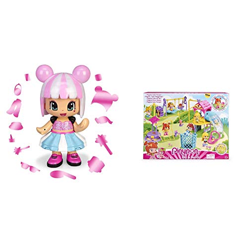 Pinypon Magic Secret Code Gran Figura de 30cm Sorpresa para niños y niñas de 4 a 8 años (700015075) + Súper Parque Set de Juguete y Accesorios con 2 Figuras