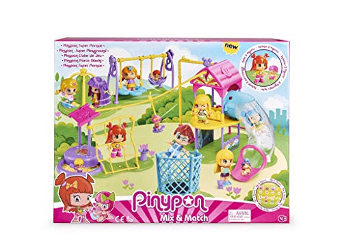 Pinypon Magic Secret Code Gran Figura de 30cm Sorpresa para niños y niñas de 4 a 8 años (700015075) + Súper Parque Set de Juguete y Accesorios con 2 Figuras