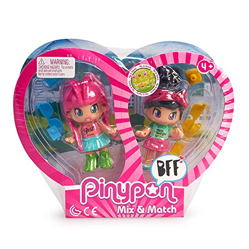 Pinypon- Pack de 2 figuras Mejores Amigas New Look, para niños y niñas a partir de 4 años, (Famosa 700015572) , color/modelo surtido