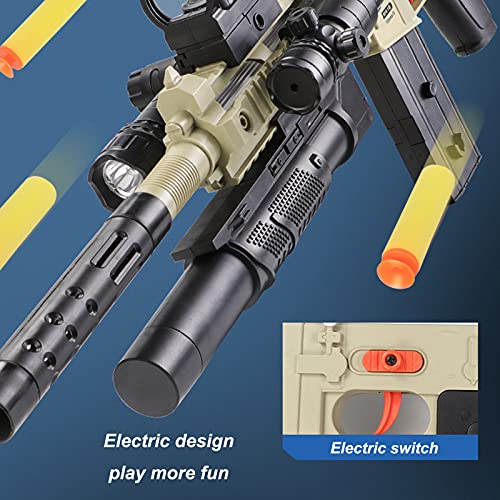 Pistola de Juguete Automática M416, Blasters de Espuma de Juguete para Niños con 50 Rondas de Balas Suaves, Objetivo, Gafas y Pan, Niños de 6 a 12 años,Camouflage