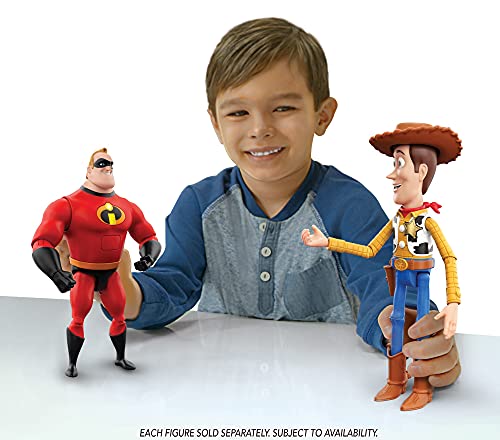 Pixar Interactables Woody parlanchín, habla con otros muñecos, figura de juguete con sonidos (Mattel HBK99)