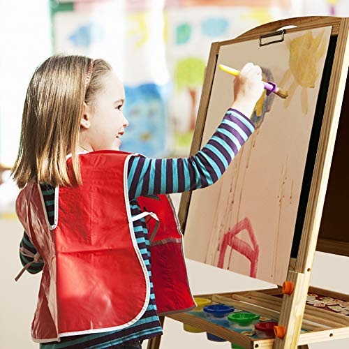 Pizarra Infantil Caballete Pintura Magnética Doble Cara Ajustable Caballete Madera Juego de Imaginación Educativo Juguete para 3 4 5 6 Niños Niñas