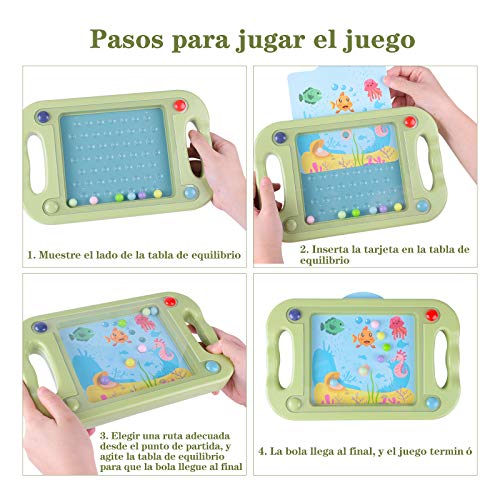 Pizarra Magnética para Niños Tablero de Dibujo Magnético Infantil Tableta Magnética Doble Cara con Equilibrar Pelota, Juguete Educativo para Niños Navidad Regalo Cumpleaños Día de Los Reyes para Niños