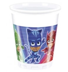 PJ Masks - Kit n.° 16 Cdc - (16 platos, 16 vasos, 20 servilletas y 1 mantel)