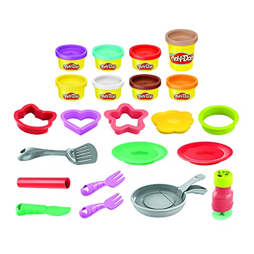 Play-Doh Set Divertido Desayuno, niños a Partir de 3 años con 8 Colores, 14 Piezas