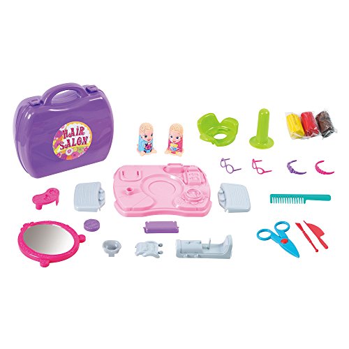 Playgo - Maletín Peluquería & 3 botes plastilina (28 gramos) (ColorBaby 44575)