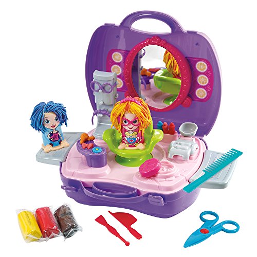 Playgo - Maletín Peluquería & 3 botes plastilina (28 gramos) (ColorBaby 44575)