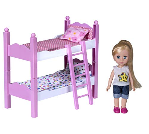 Playkidz muñeca Cama Doble Juego: pretenda Jugar Mini Blonde Doll