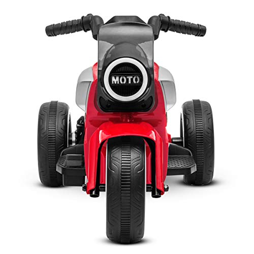 Playkin Moto Kid - Moto electrica niños bateria 6V Recargable Triciclo +24 Meses Juguetes Infantiles Triciclo correpasillos, Rojo