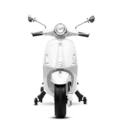 Playkin VESPA BLANCA - Moto electrica niños oficial bateria 6V recargable triciclo +3 años juguetes infantiles triciclo correpasillos