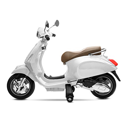 Playkin VESPA BLANCA - Moto electrica niños oficial bateria 6V recargable triciclo +3 años juguetes infantiles triciclo correpasillos